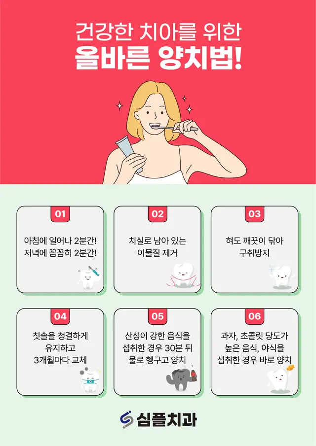 건강한 치아를 위한 올바른 양치법