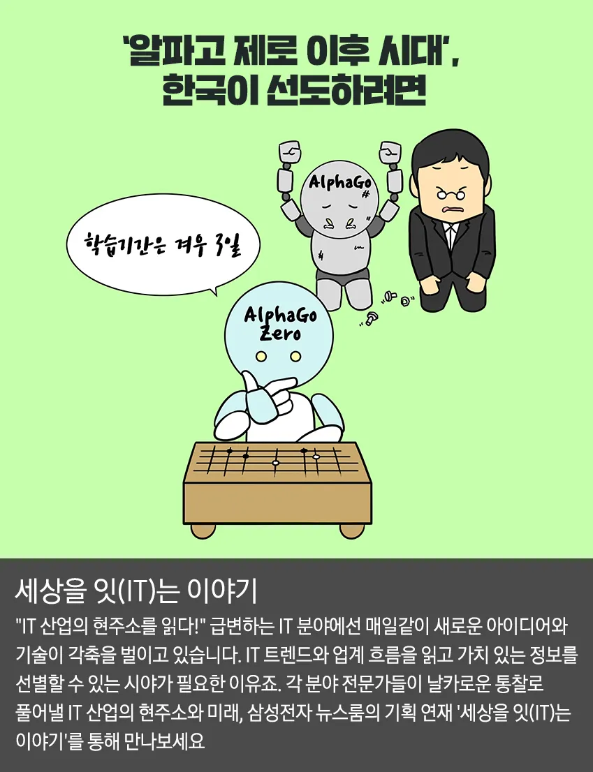 알파고 제로 이후 시대, 한국이 선도하려면 - 카드뉴스 디자인 포트폴리오