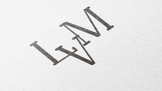 LM 이니셜 로고 디자인