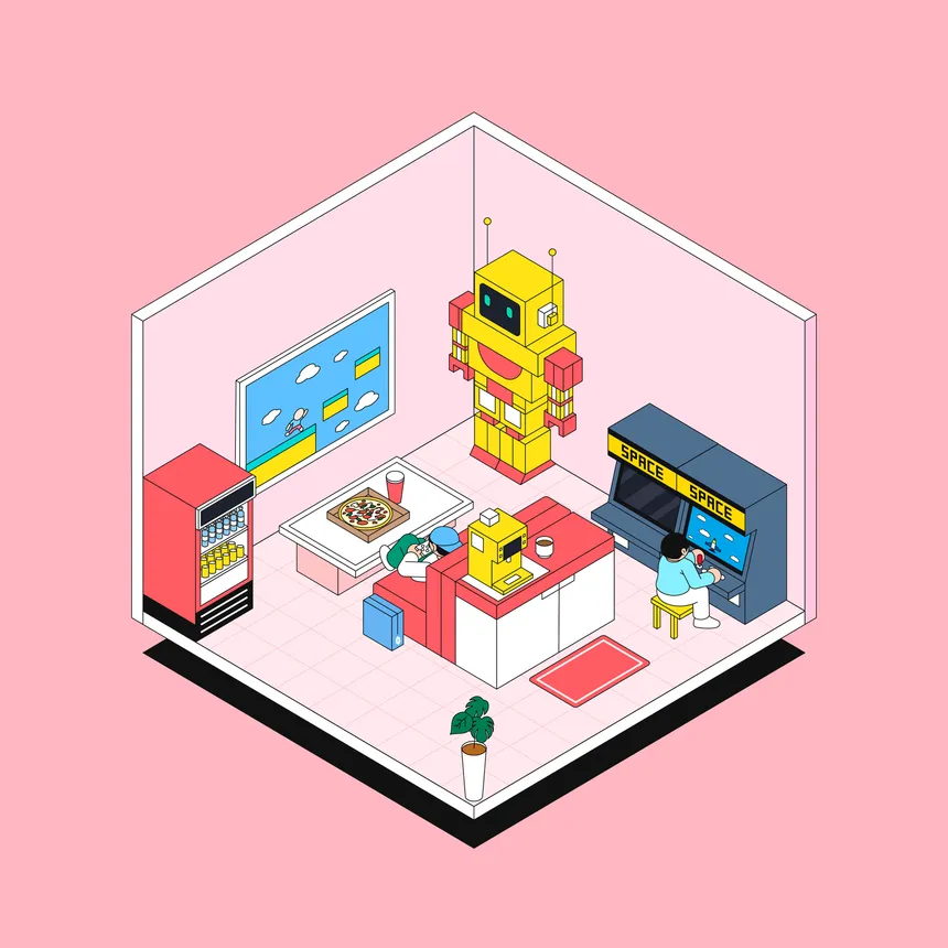 아이소메트릭 3D 일러스트레이션 디자인