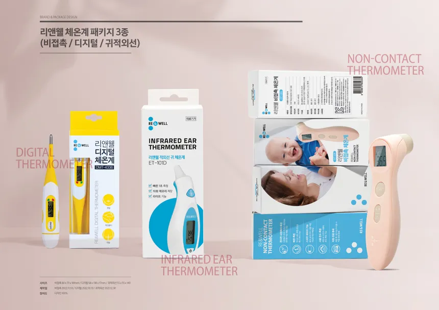 리앤웰 체온계 패키지 디자인