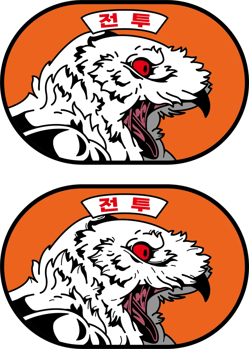 용맹한 매 엠블럼 디자인