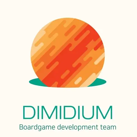 보드게임 개발팀 'DIMIDIUM' 로고 디자인