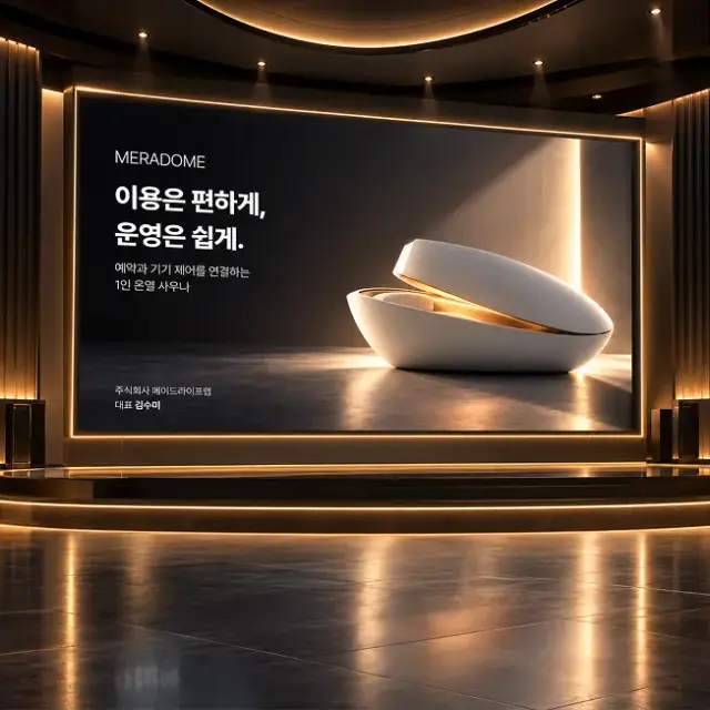 1인 온열 사우나 메라돔 사업 계획서 및 PPT 디자인