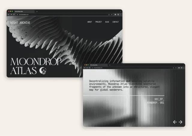 Moondrop Atlas - 피렌체의 신비로움을 담은 브랜드 아이덴티티 및 UX/UI 디자인