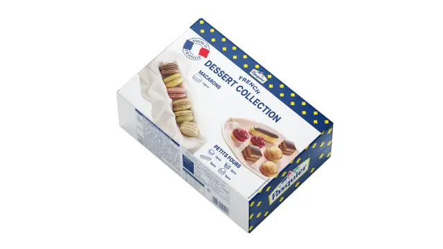 프렌치 디저트 컬렉션 마카롱 및 페이스트리 패키지 디자인
