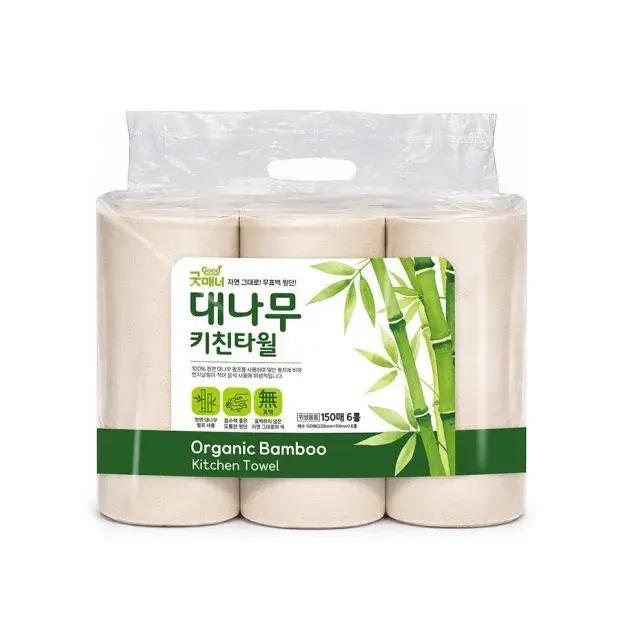 굿매너 대나무 키친타월 패키지 디자인