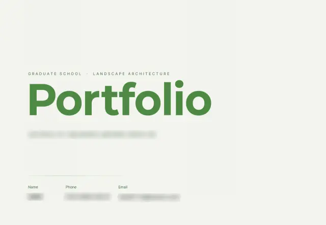 조경학 전공자 포트폴리오 PPT 디자인